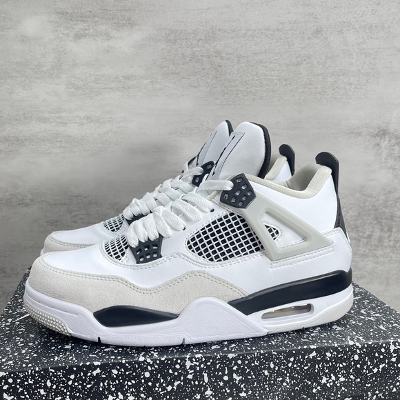 Nike Air Jordan 4 Retro GS Military Black Men's Shoes - Picture 1 of 9